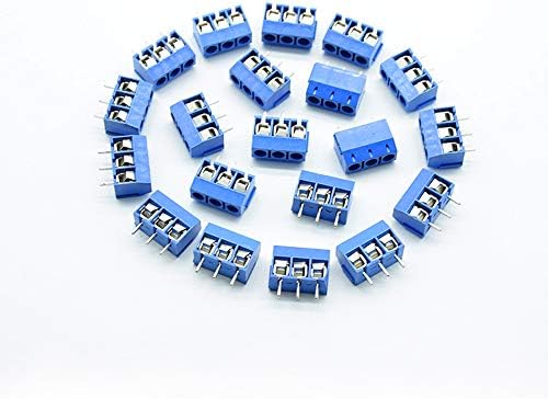 YIXISI 100 PCS Universal PCB Board Kit, 5mm Pitch 2-Pin & 3-Pin PCB Mount Screw Terminal Block Connector for Arduino (80 × 2-Pin, 20 × 3-Pin)