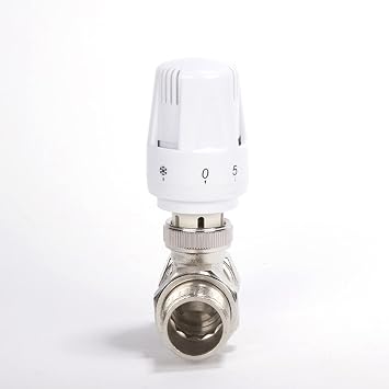 Temperature Control Valves G1/2 Thermostatic Valve Automatic Standard Radiator Lockshield Valve for Water - 2PCS(DN15B Thermostatic Valve + Warm Pack)