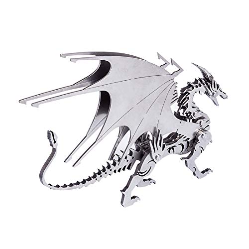 Zestaw samodzielnego złożenia metalowych puzzli 3D, model układanki smoka stali nierdzewnej dorosłych i dzieci, zabawka edukacyjna, łamigłówka, ozdoba biurko, zabawka kolekcjonerska