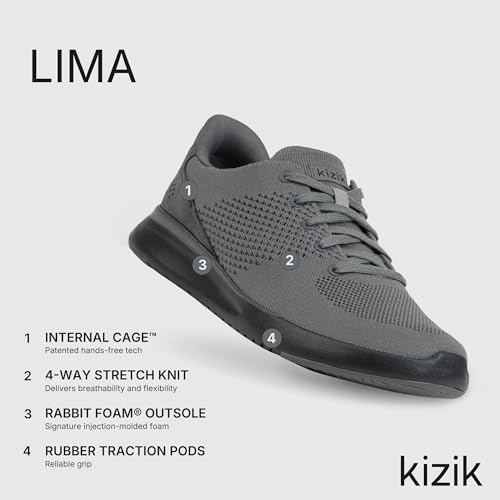 Kizik Slip On Sneakers: Lima - Comfortable All-Day Wear, Hands Free Convenience, Breathable Knit Top, Mens & Womens Walking Shoes with Arch Support3