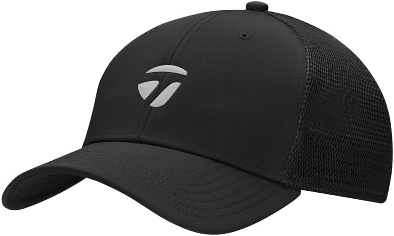 TaylorMade Golf 2026 Cage Trucker Hat Black Fitted Size Small/Medium