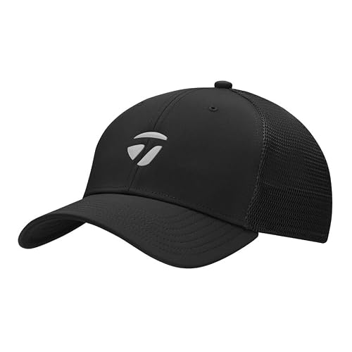TaylorMade Golf 2026 Cage Trucker Hat Black Fitted Size Small/Medium