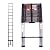 Telescoping Ladder 12.5ft Stainless Steel Folding Extension Ladder Heavy Duty 330lbs Max Load, Adjustable Height Easy to Extend, 2.8ft Folded Size Space Saving for Home Office DIY RV Roof Repair