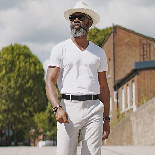 WHIPPY Canvas Web Belt Flip-Top Solid Black Military Buckle Fully Adjustable Mens Webbing Belts Cut To Fit4