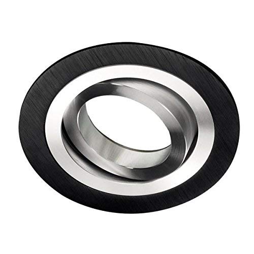 Wonderlamp Classic W-E000002 - Spot encastrable rond, il inclut douille GU10, diamètre 9,3 x 2,5 cm, couleur noir Cover