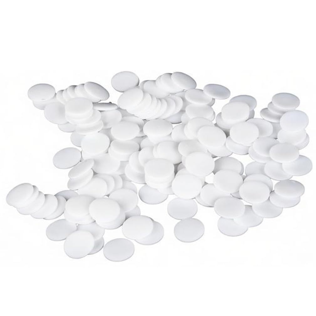Dichtungsscheiben 50 Stück PTFE-Rundblech, Durchmesser 7 mm, weiße Polytetrafluorethylen-Scheibe, Dicke 0,5–3, geeignet for die industrielle Fertigung, x,8(7x3mm)