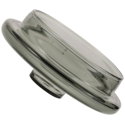 GOOHOCHY Glasdeckel für Teekannen aus Hochborosilikat Runder Teekesseldeckel in Schwarz Geeignet für 7,1 7,3cm Öffnung Langlebig mit Einfachem Deckeldesign