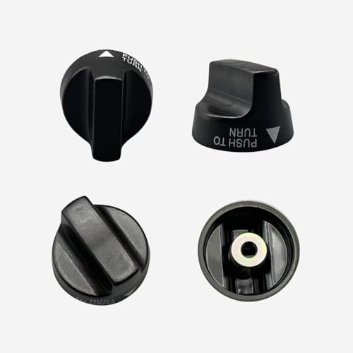 YHOLSDAS Gas Griddle Burner Knobs Replacement for Blackstone 36 & Flat Top Gas Griddle 28 Black Burner Knobs Replacement for Blackstone 1517 1853 1554 1825 1836 2314 2335(4 Pcs)