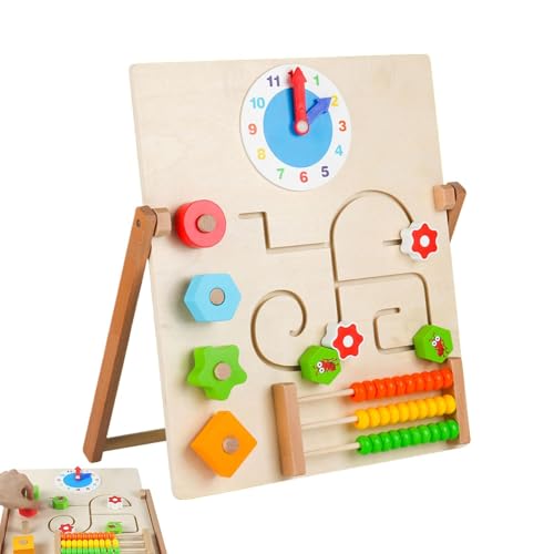 ycezw Tabla de actividades para niños pequeños, tabla de actividad, tabla de aprendizaje, reloj infantil, juguete sensorial para niñas de más de 3 años en viajes