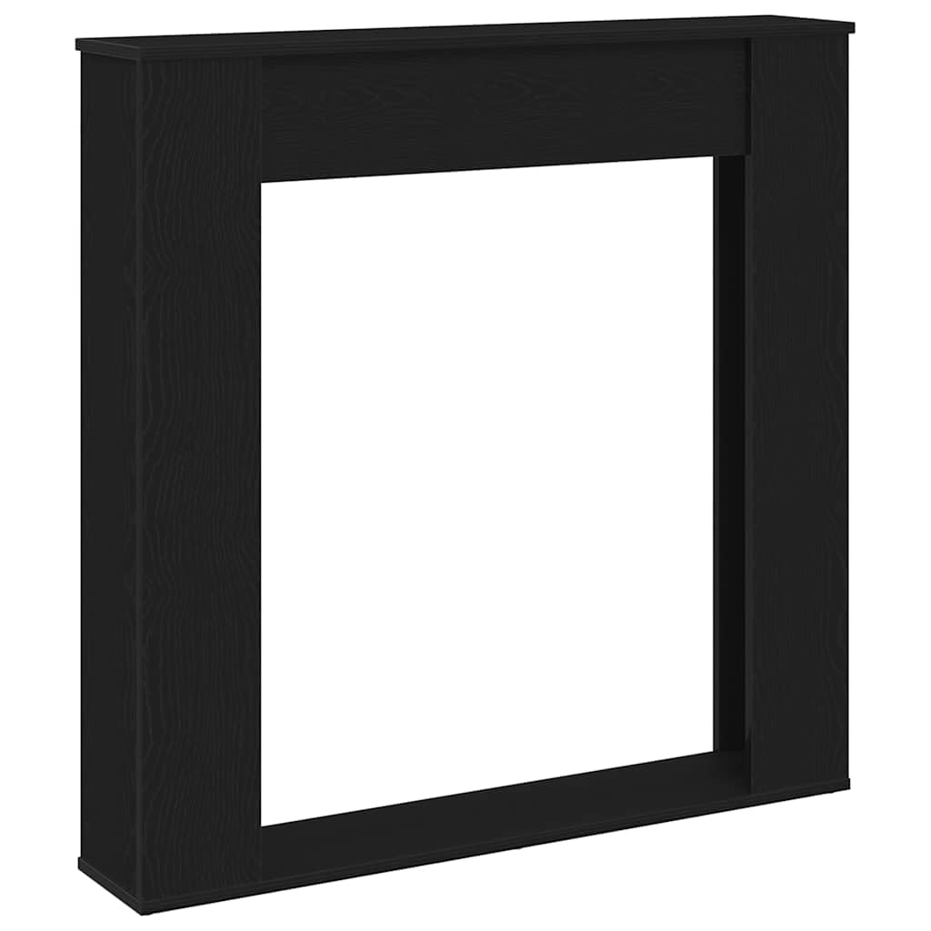 Vidaxl Black Oak Fireplace Surround 100X20x100 Cm Engineered Wood, Fire Place, Fireplace Mantel, Mantel Surround, Fireplace Frame, Fireplace Console