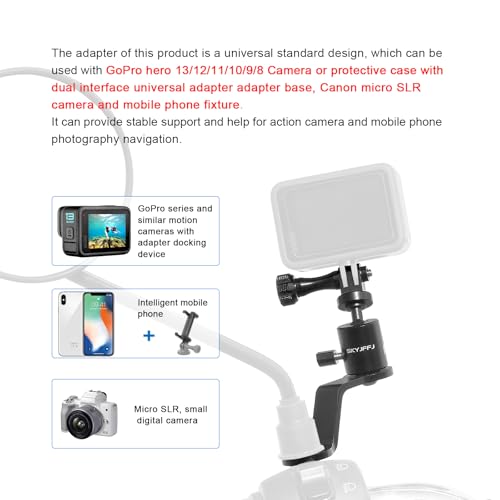 Image of Motorcycle Sports Camera Holder Mount for Gopro Hero 13 12 11 10 9 8 DJI Osmo Insta360 AKASO and Other Action Camera