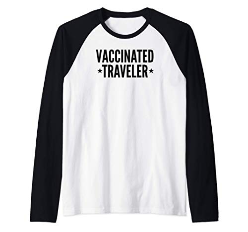 Vaccinated Traveler Travel Raglan Baseball Tee