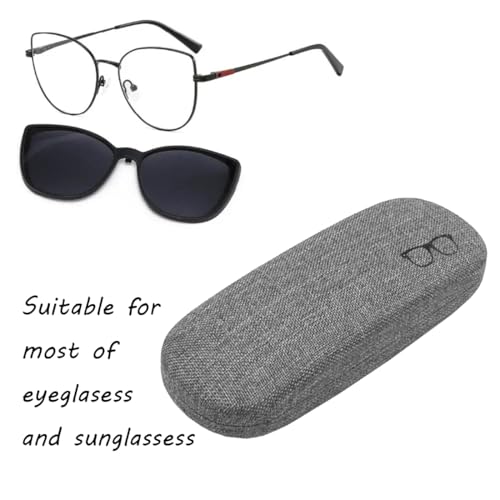 Image of Eyeglasses Case Eye Glasses Box Eyewear Container Protector Cover Sunglasses Bag Hard Shell Protective Pouch