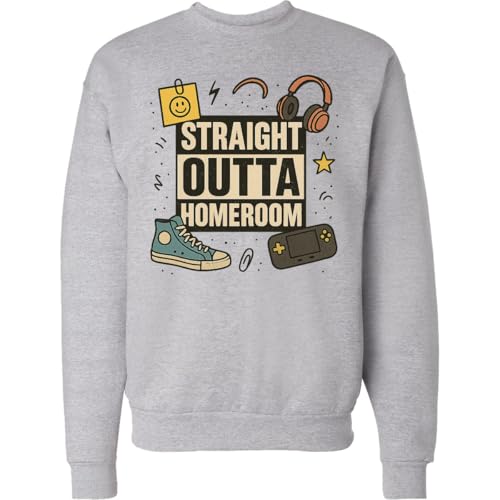 inktastic Straight Outta Homeroom Back To School Adult Sweatshirt 4X-Large