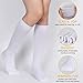 Bamboo Rayon Knee High Socks Soft Lightweight Tube Socks Breathable Athletic Long Sock 4 Pairs, White & Black(2 Pairs/Color), 10-13
