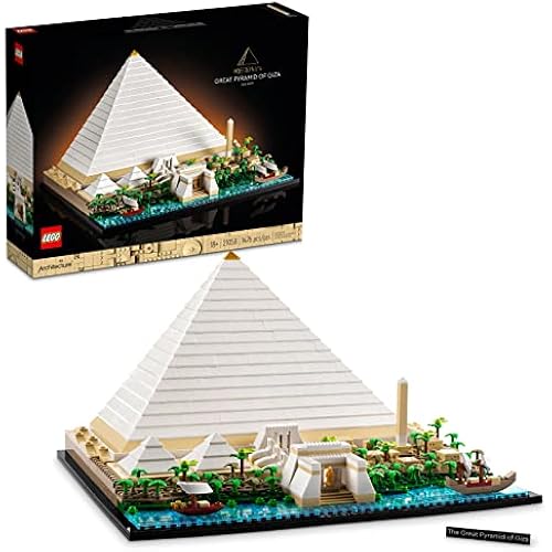 LEGO Architecture Great Pyramid of Giza Set 21058, Home Décor Model Building Kit, Creative DIY Activity, Famous Landmarks Collection