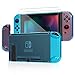Produktbild TNP Dockable Case Cover für Nintendo Switch Konsole und Joy-Con Controller (getöntes Blau) mit 2 Displayschutzfolien, 3 Set Daumenkappen-Zubehör, Kunststoff Hartschale Schutz, Anti-Scratch Shockproof