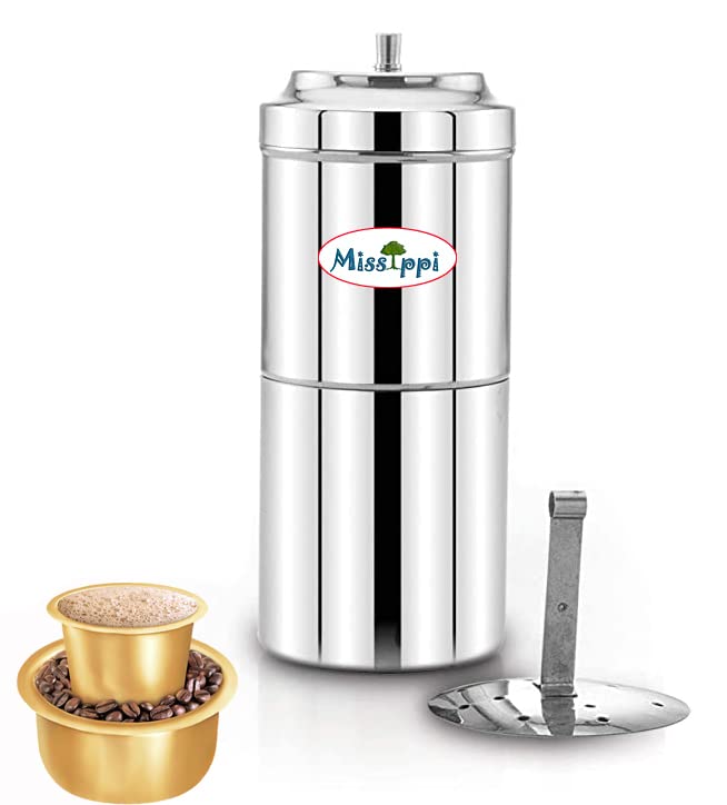 Image of Missippi 200 ml Stainless Steel South Indian Filter Coffee Maker /Drip Coffee maker- 200 ml capacity (3-4 cups)