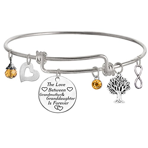 Image of The Love between Grandmother and Granddaughter is Forever Bracelet