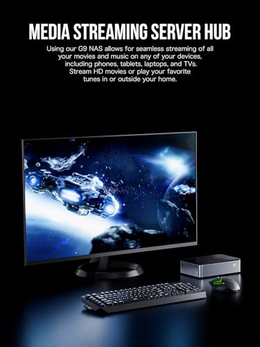 Image of GMKtec Mini PC NAS Intel N150 Dual Boot System 12GB DDR5 64GB EMMC +512GB SSD Desktop Computer 4*M.2 NVMe Slots /Dual NIC 2.5GbE / USB-C USB 3.2 10Gbps / Network Attached Storage G9