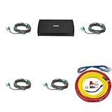 Kicker KXMA800.8 Marine 8-Channel Amplifier Kit with 4 Gauge Wiring & RCA Cables – High Power DIY Boat Audio Add-On for Pontoon & Wake Boats, Tower & Cabin Speakers