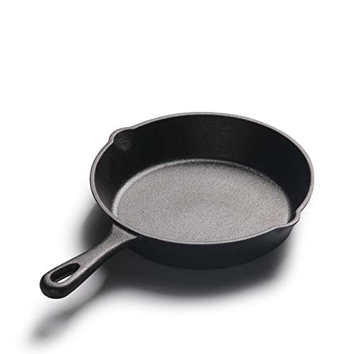 WLOWS Cast Iron Skillet Small Frying Pan Diameter 14Cm16cm20cm26cm Pan Mini Uncoated Non-Stick Pan Open Flame Electric Stove Gas Stove Induction Cooker,26cm