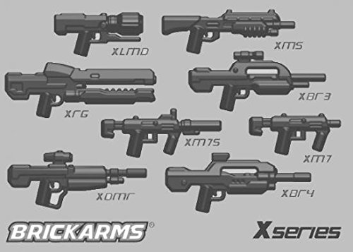 BrickArms Set of 8 X Series Weapons 2.5-Inch Weapons Pack [Titanium]