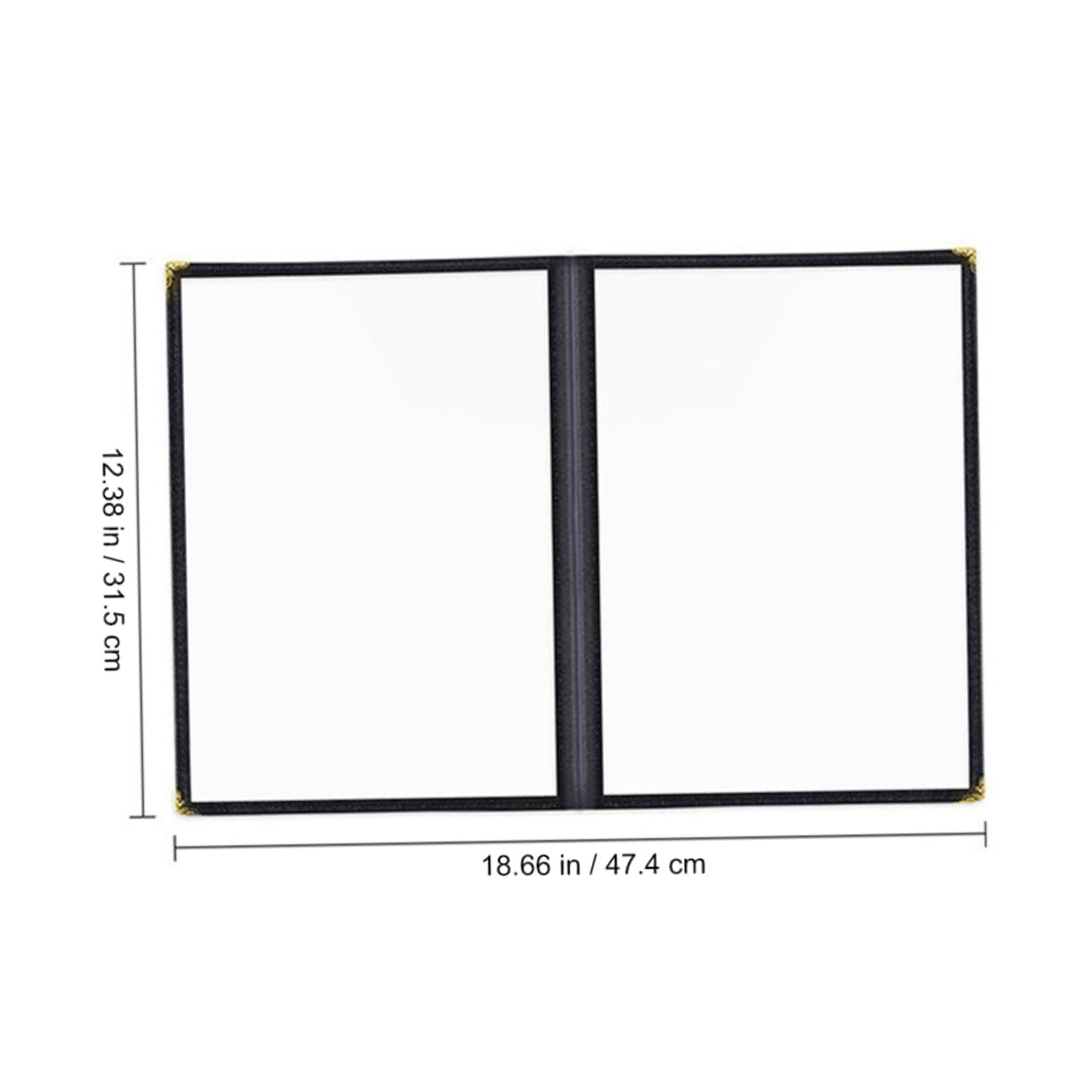 SOLUSTRE 3pcs Menu Holder PVC Recipe Book Cover Restaurant Menu Board A4 Leatherette Trim Easy Clean