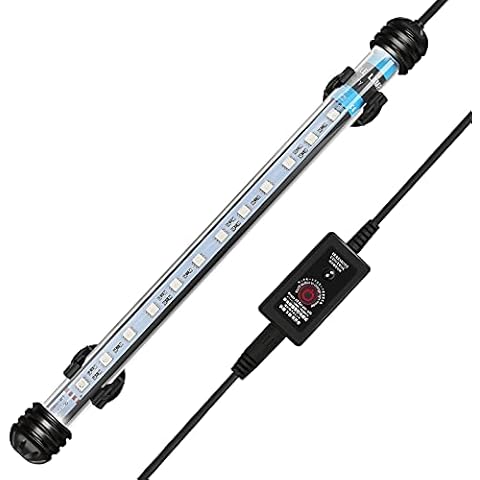Hshelekte 92cm Aquarium RGB LED Wasserdicht Lampe 9W Aquarienbeleuchtung, Unterwasser Beleuchtung Cover