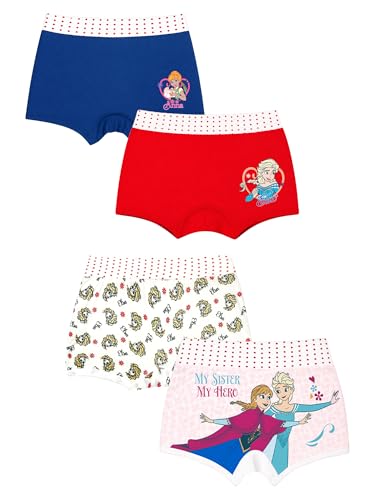 Image of BODYCARE Printed Girls Boyshorts Pack of 4 | 100% Cotton Ultra Soft Breathable Innerwear with Lycra Band, Skin Friendly, Tagless Comfort | Ideal for School