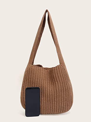 Image of ENBEI Women's Crochet Tote Bag Knit Shoulder bag,Aesthetic Bag,Cute Eco-Friendly Tote for Travel,Daily Use,Gift Box Packaging