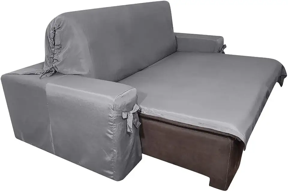 Capa p/Sofá Retrátil e Reclinável em Tecido Gorgurão - Veste Sofás de 1,96m até 2,35m Cor:Grafite
