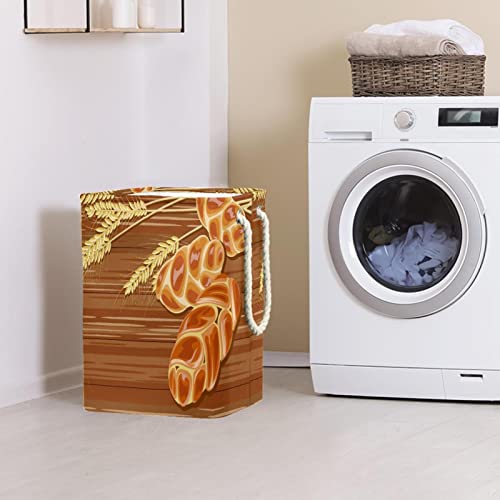 Panier à linge imperméable avec poignée en bois Challah chic - 3