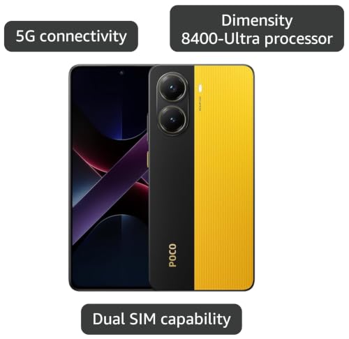 Image of Xiaomi Poco X7 PRO 5G + 4G LTE (for Tmobile Mint Tello & Global) (512GB + 12GB) Ai 6.67 inch 50MP Gamers Phone NFC Dual sim Unlocked Model 2412DPC0AG (Yellow)