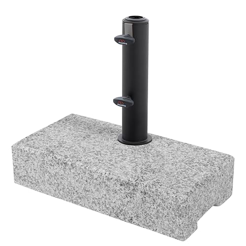 Doppler Socle de Balcon Granit 25kg avec poignée I Pied de Parasol pour parasols avec Un ø Max. de 200cm & Un diamètre de Tube de 2,5-4,8cm I Pied de...