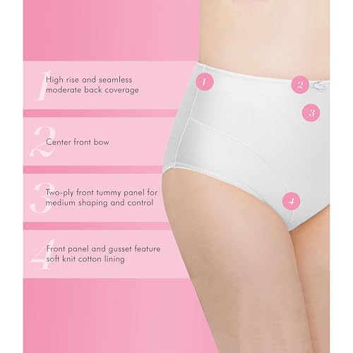 Image of Exquisite Form 2-Pack Control Top Basic Slimming Body Shaper Panties, Medium Control #51070402A