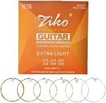 Volumoon Classical Guitar Strings, Gold and Silver Wire Acoustic Guitar String, Phosphor Bronze Wrapped Steel, 3 Diameter Styles for Various Different Classical Guitars (Extra Light)