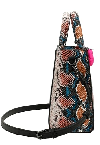 Sac de courses femme Buffalo cabas grand volume bleu style python pour le shopping - 5