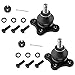 BOXI (Set of 4) Front Upper Ball Joints + Outer Tie Rod Ends fit for Mazda B2000 1986-1987 / for Mazda B2200 1987-1993 / for Mazda B2600 1987-1993 / Replaces ES2361 K9554