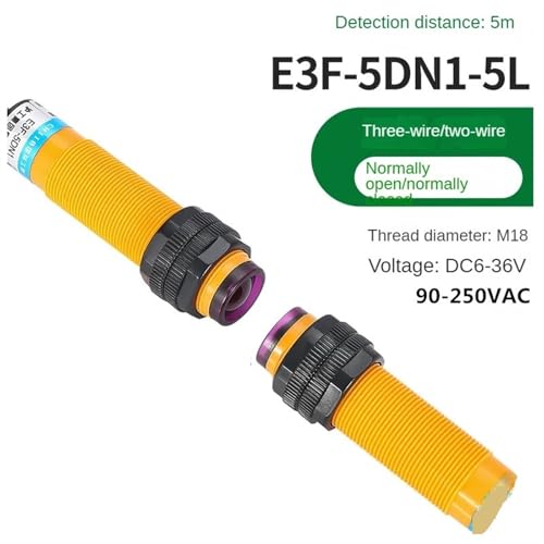Capteur photoélectrique E3F-5DN1 NPN NC de détection pour automatisme