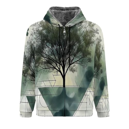 Sweat-shirt à capuche pour homme veste polaire manches longues motif graphique