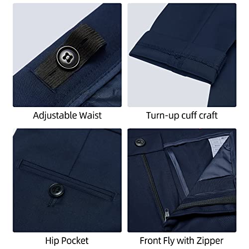 Marvelous Kids Boys Formal Suit Set 5 Pieces Ring Bearer Outfit Dark Blue Suits Size 10 thumb #7