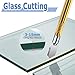 Mesee 2 Pieces Glass Cutter Set, Professional Tungsten Carbide Tip Glass Cutters Pencil Style Mirror Scoring Cutting Tool for 3mm - 15mm Thickness Glass Mosaic Ceramic Tiles Cutting