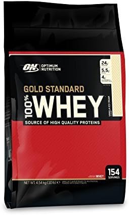 Optimum Nutrition 100% Whey Gold Standard, Vanilla Ice Cream, 10 Pockets, Packaging May Vary by Optimum Nutrition