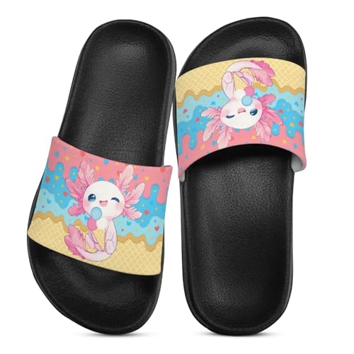 Image of Boy & Girls Slide Sandals Kids Shower Shoes Non Slip Summer Slippers Beach Sandals