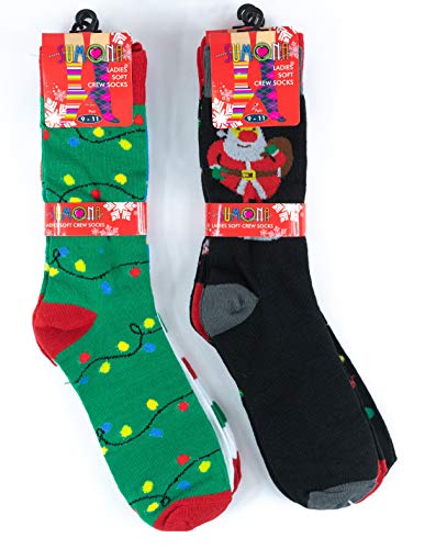 Sumona 6 Pairs Women Colorful Fancy Crazy Design Soft & Stretchy Novelty Crew Socks2