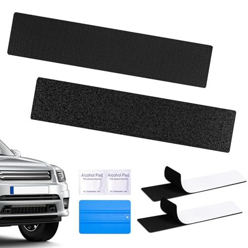2X Support Plaque d'Immatriculation Adhésif Invisible, Porte Plaque Immatriculation Adhésif Extra Fort pour Voiture Moto Remorque sans Vis et sans Cadre Fixation Sécurisée et Durable Montage Facile