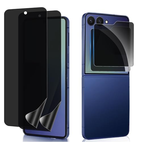 Film anti-espion Galaxy Z Flip 7 tpu souple et verre trempé ecran protection 6,9 pouces