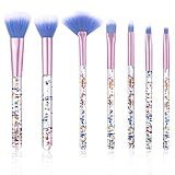 【Geschenktüte für Make-up-Pinsel】 Das Glitzer-Make-up-Pinsel-Set hat ein schönes Etui, im Inneren befindet sich eine Hartplastikrille, die sich perfekt zum Ablegen jeder Bürste eignet. Schützen Sie sie perfekt vor Verschleiß.