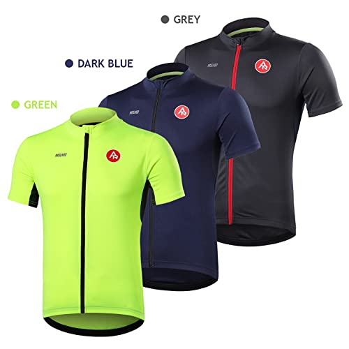 CIADAZ Camiseta masculina de ciclismo de manga curta de secagem rápida para treino atlético de corri